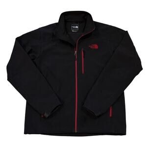 The North Face Jacket Mens Med Black Apex Bionic Windwall Fleece Lined Softshell